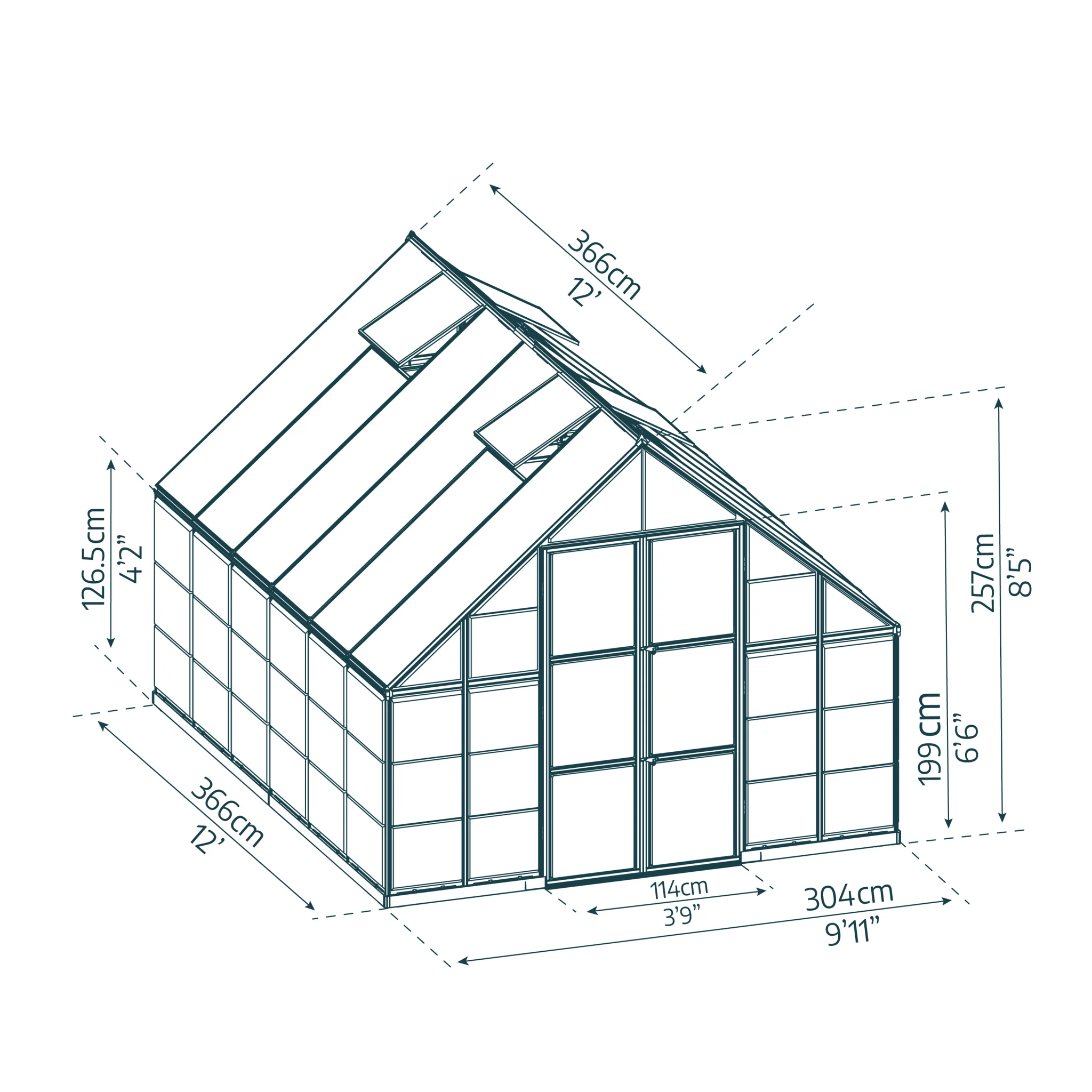 10' x 12' Balance Greenhouse (3.1m x 3.7m) - Image 7