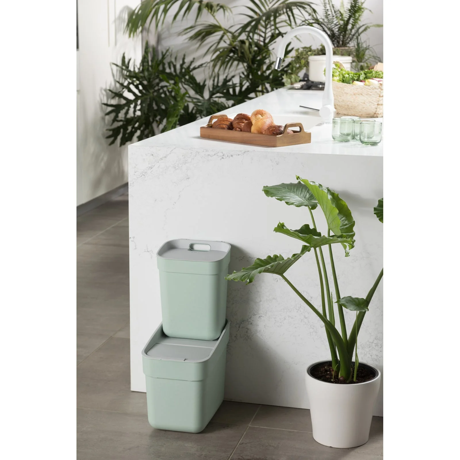 10L Ready to Collect Waste Separation Bin - Green - Image 12