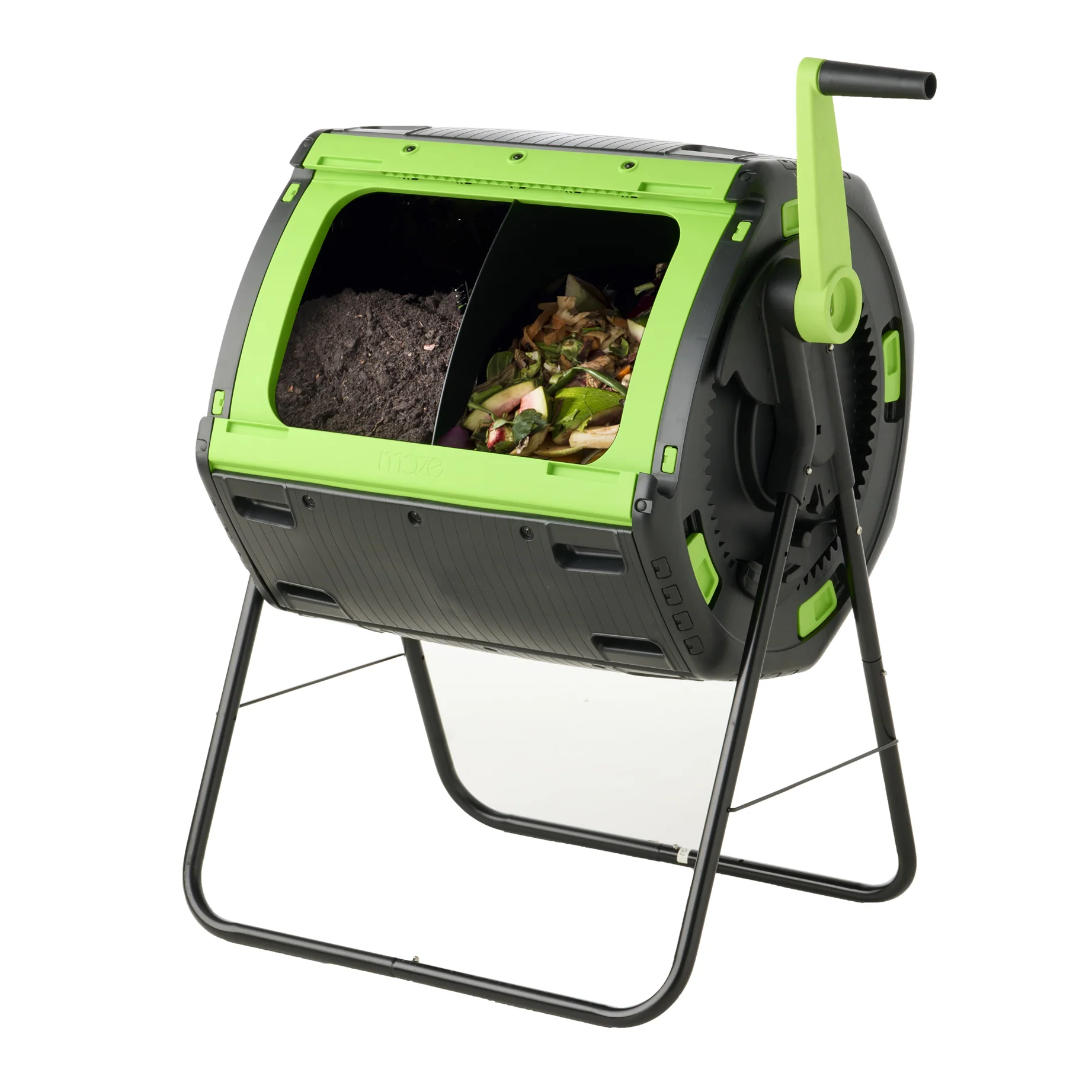 180L MAZE Geared Twin Tumbler with Composting Cart - Image 3