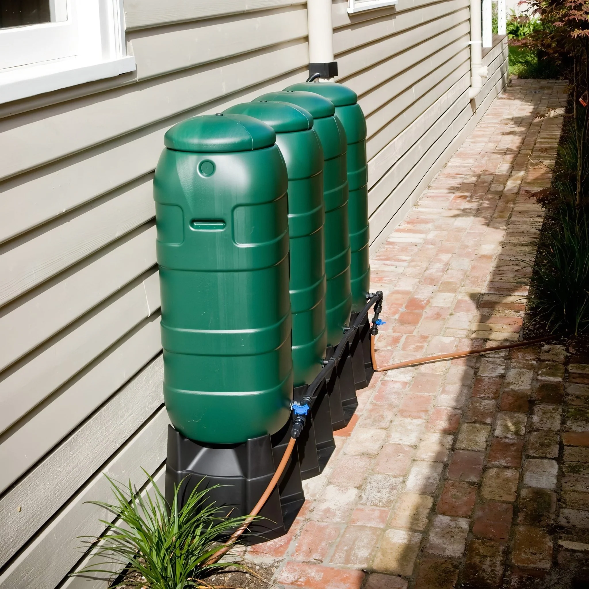 2 x 100L MINItanks with 2 x Stands, Linking Kit & Downpipe Diverter - Image 9