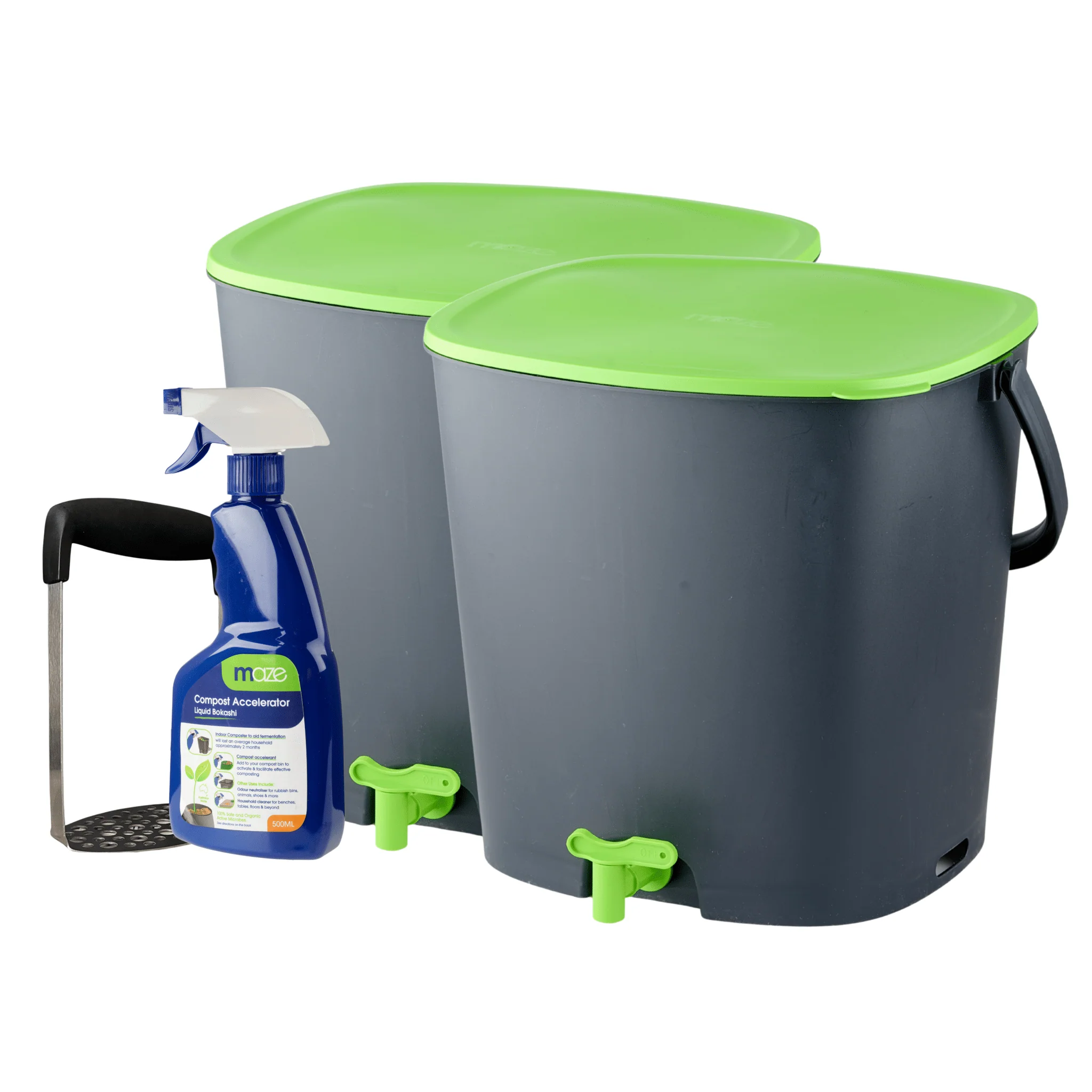20L Airtight Bokashi Indoor Composter Kit - Twin Pack