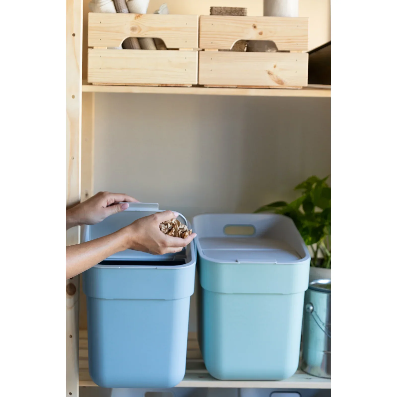 20L Ready To Collect Waste Separation Bin - Blue - Image 10