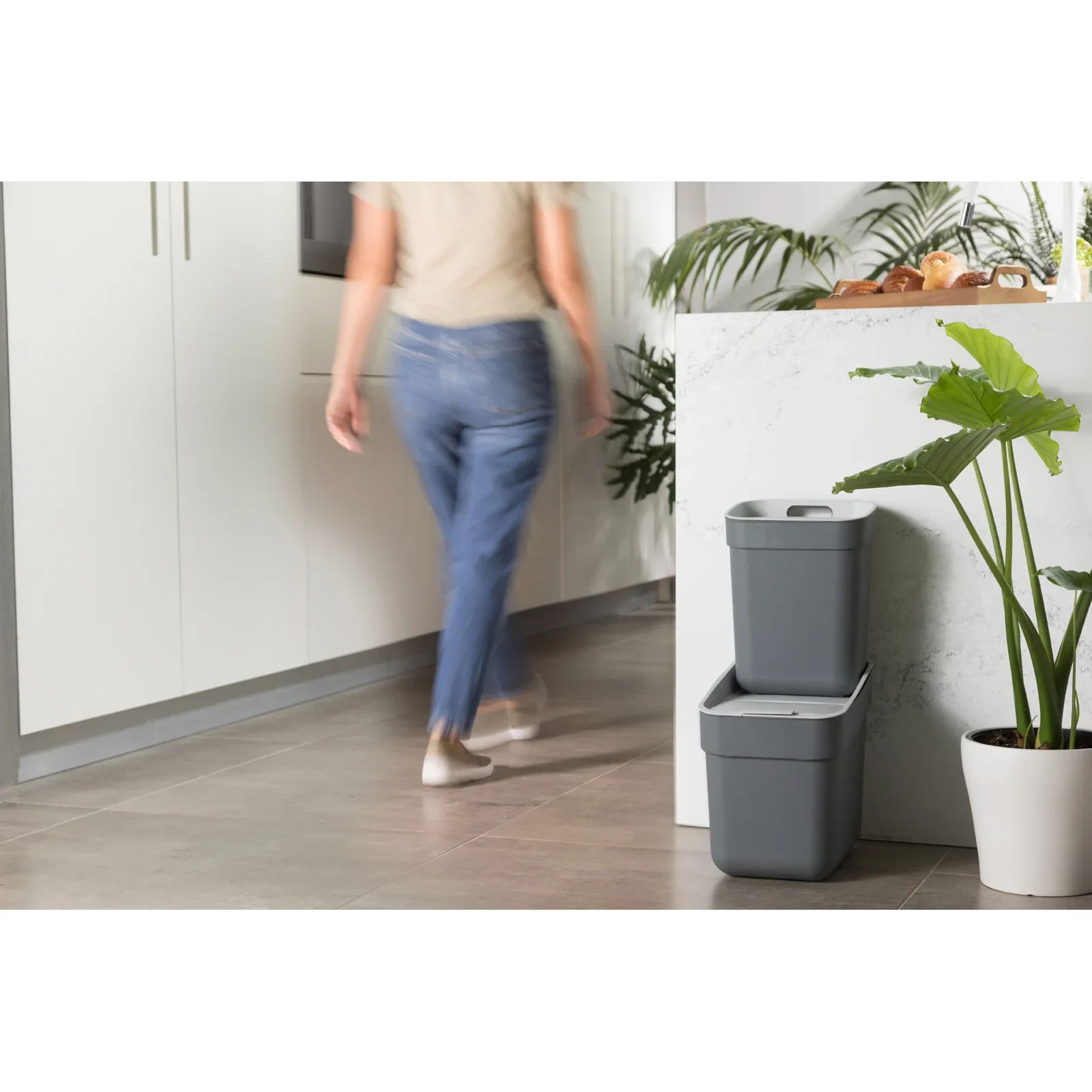 20L Ready to Collect Waste Separation Bin - Dark Grey - Image 13