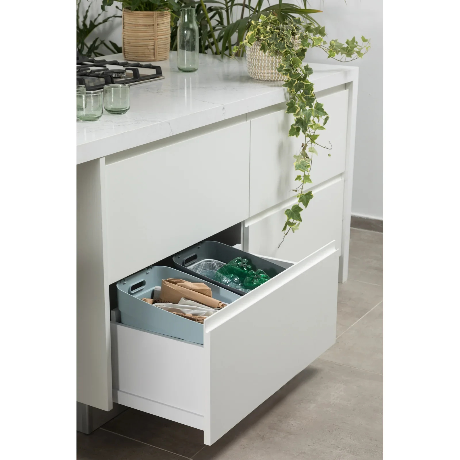 20L Ready to Collect Waste Separation Bin - Dark Grey - Image 14