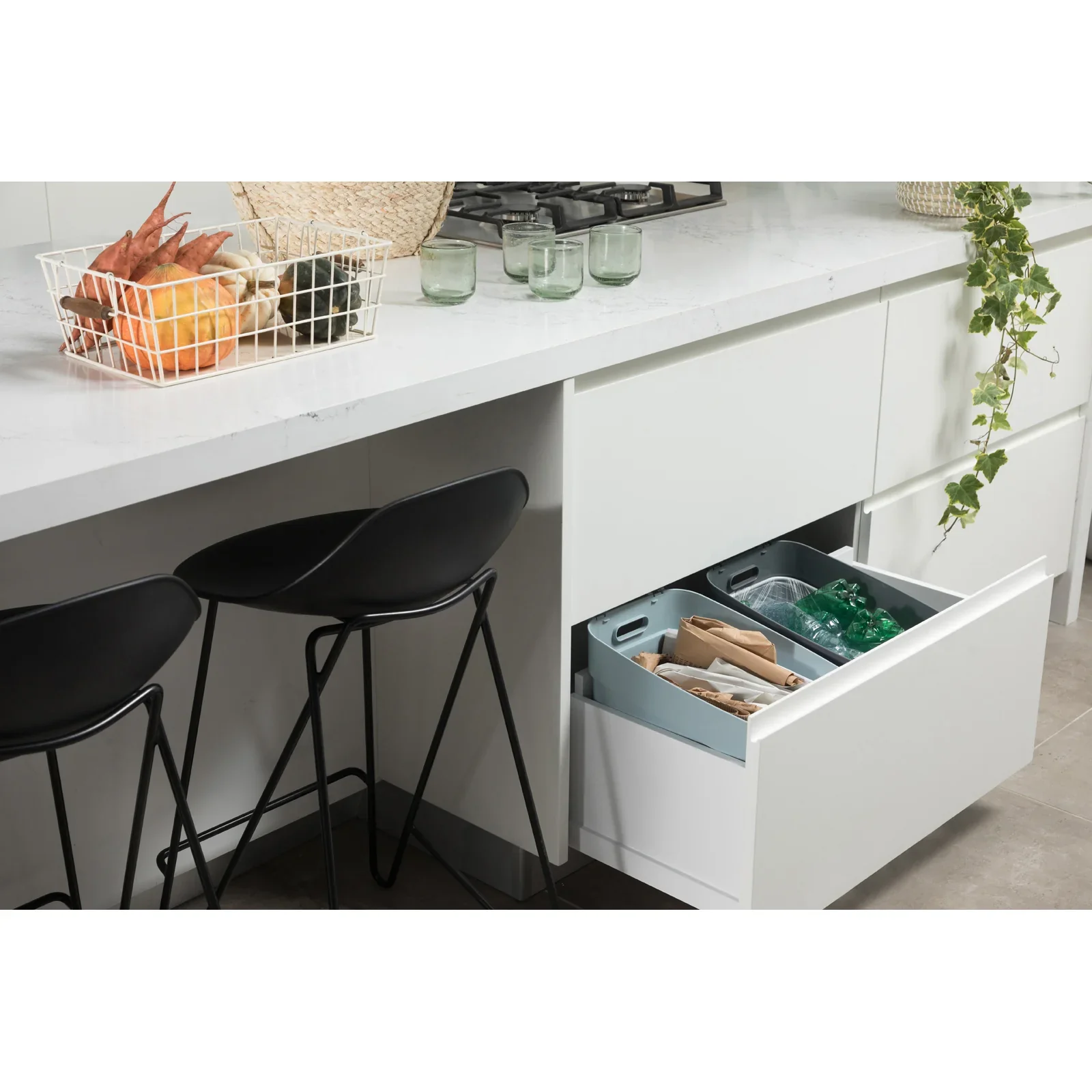 20L Ready to Collect Waste Separation Bin - Dark Grey - Image 15