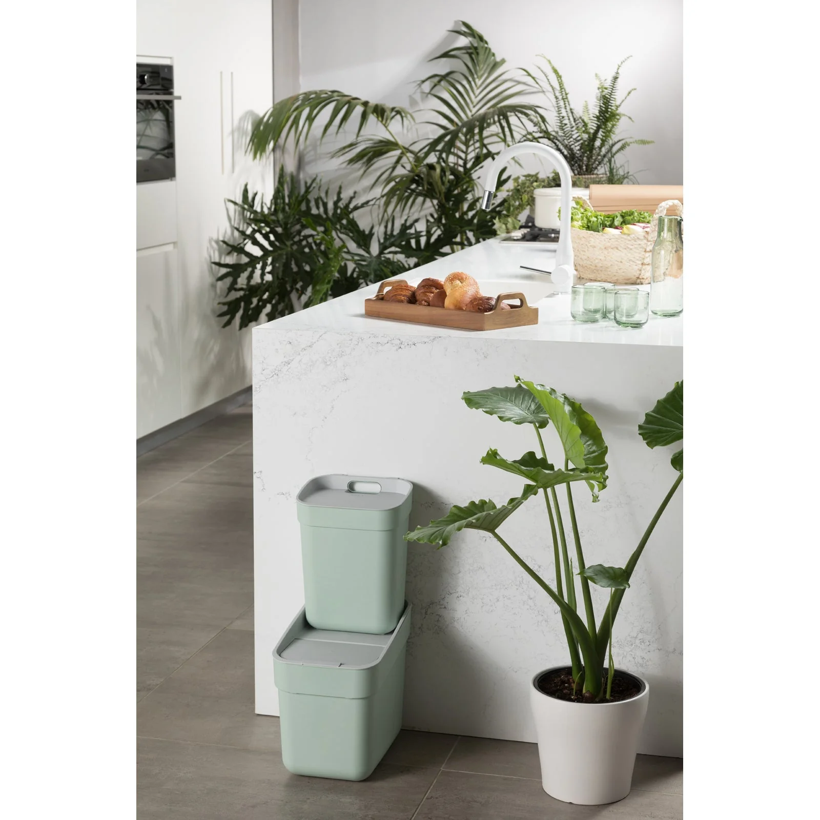 20L Ready to Collect Waste Separation Bin - Green - Image 9