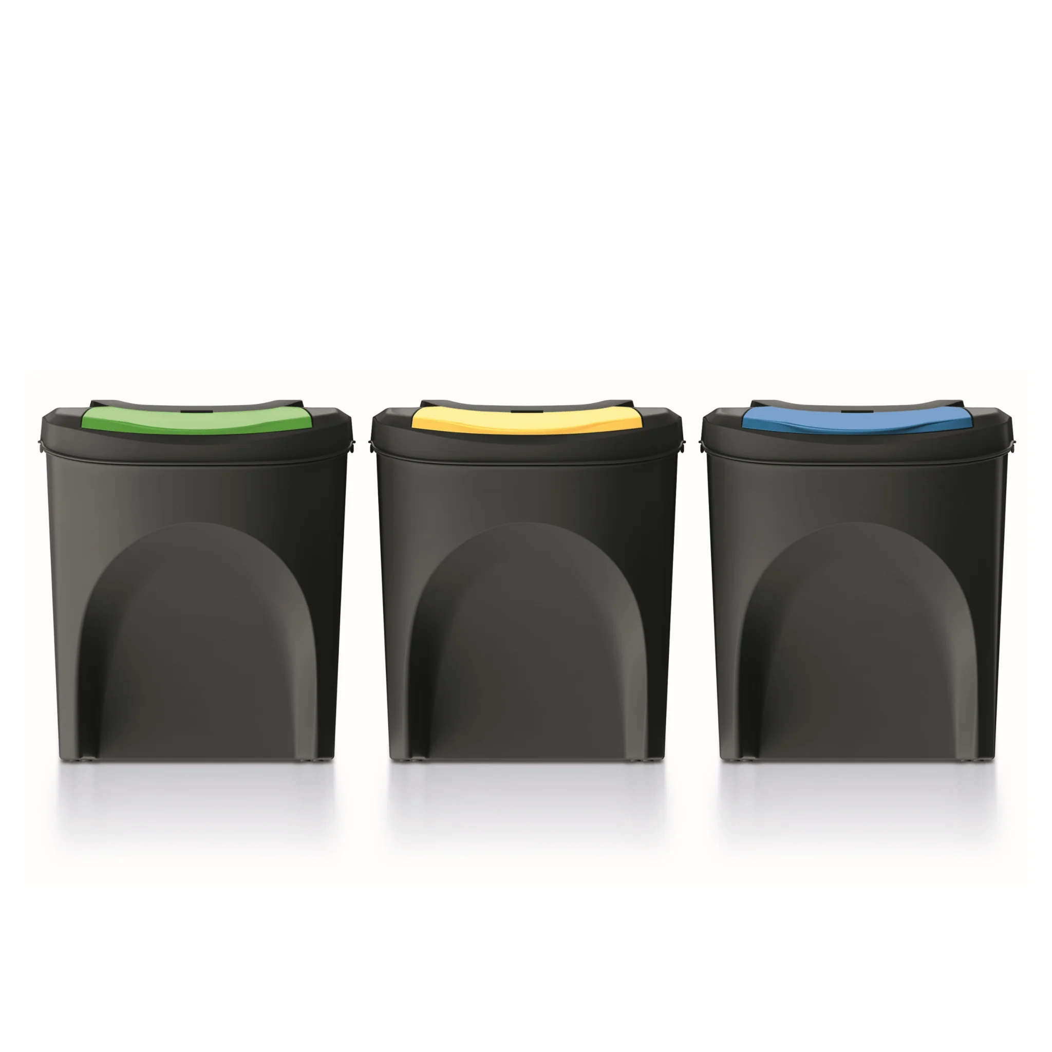 25L SORTIBOX K Waste Separation Bins - Set of 3 - Black - Image 2