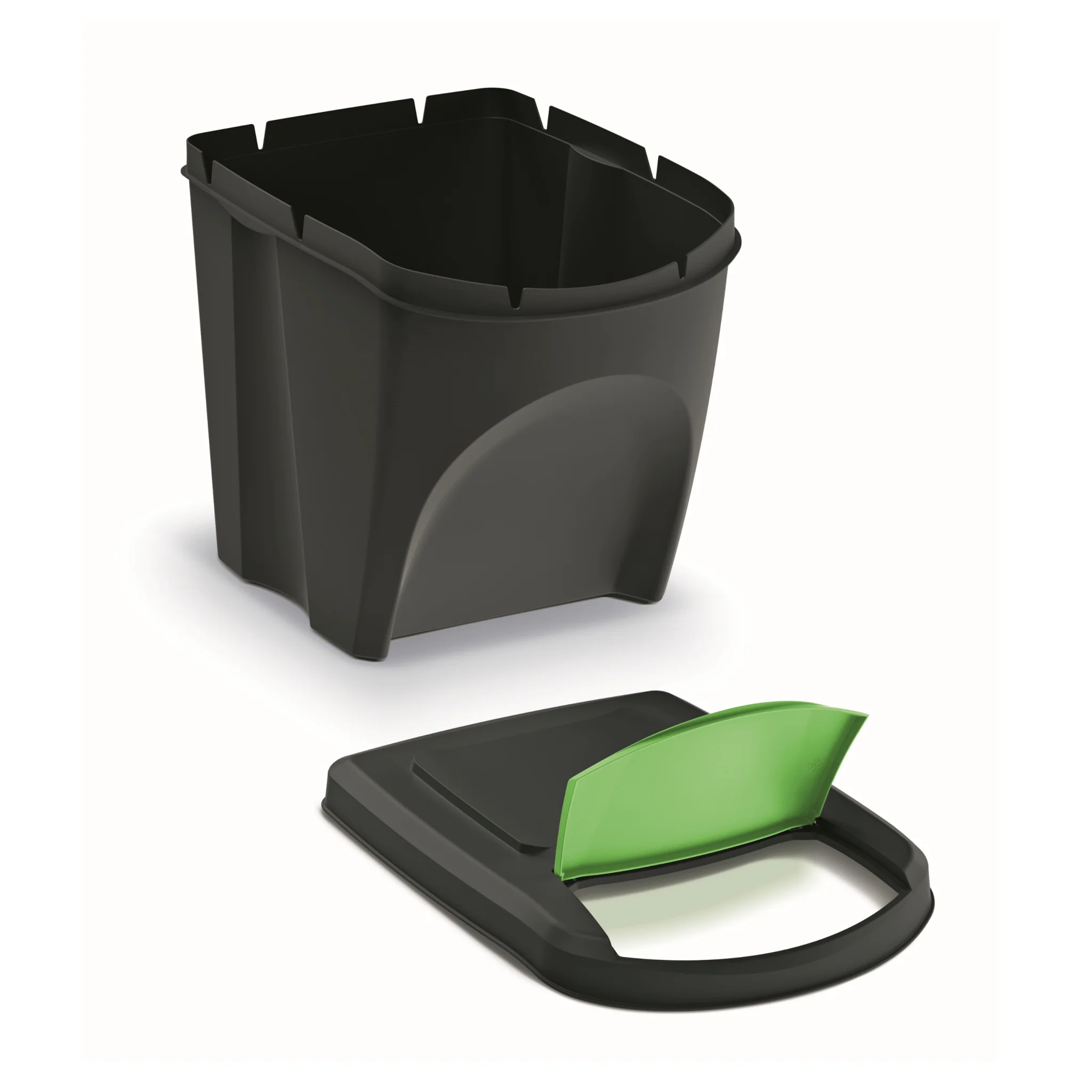 25L SORTIBOX K Waste Separation Bins - Set of 3 - Black - Image 5