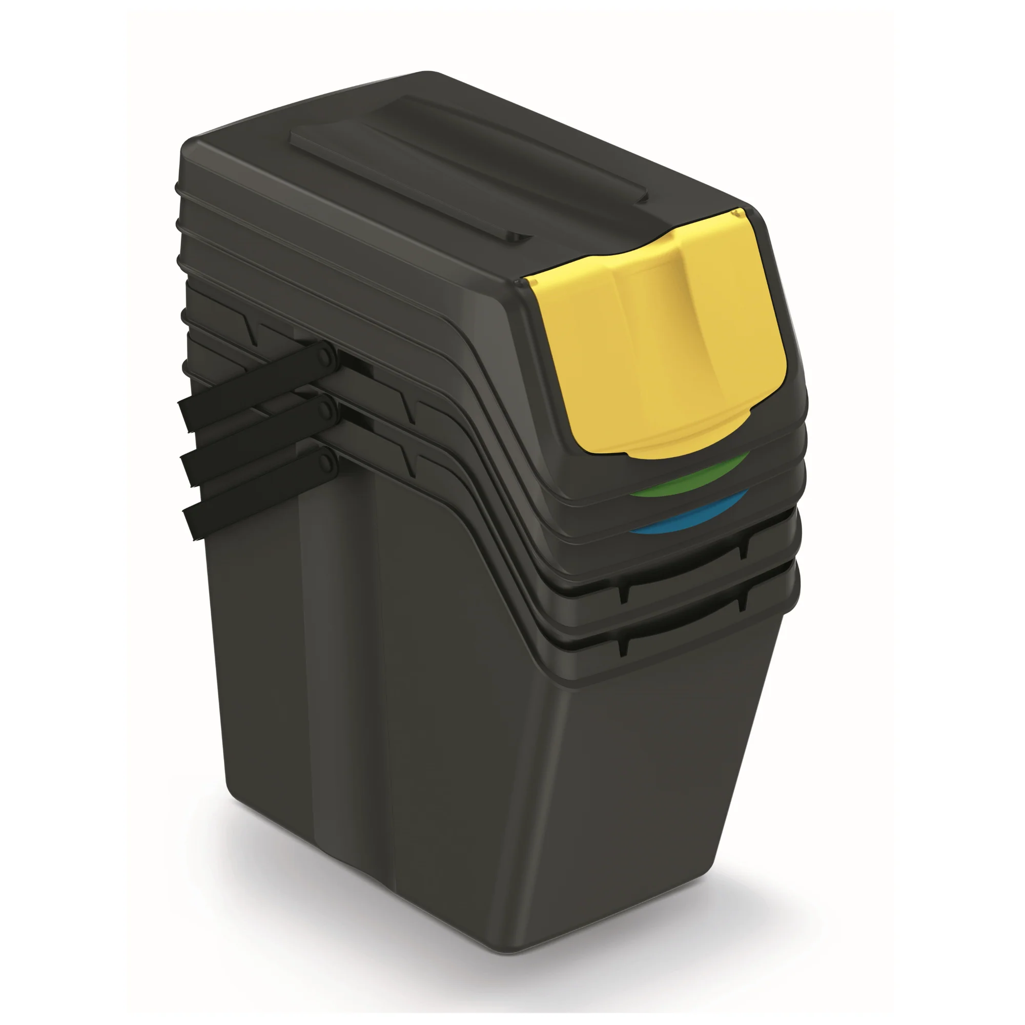 25L SORTIBOX S Waste Separation Bins - Set of 3 - Black - Image 3