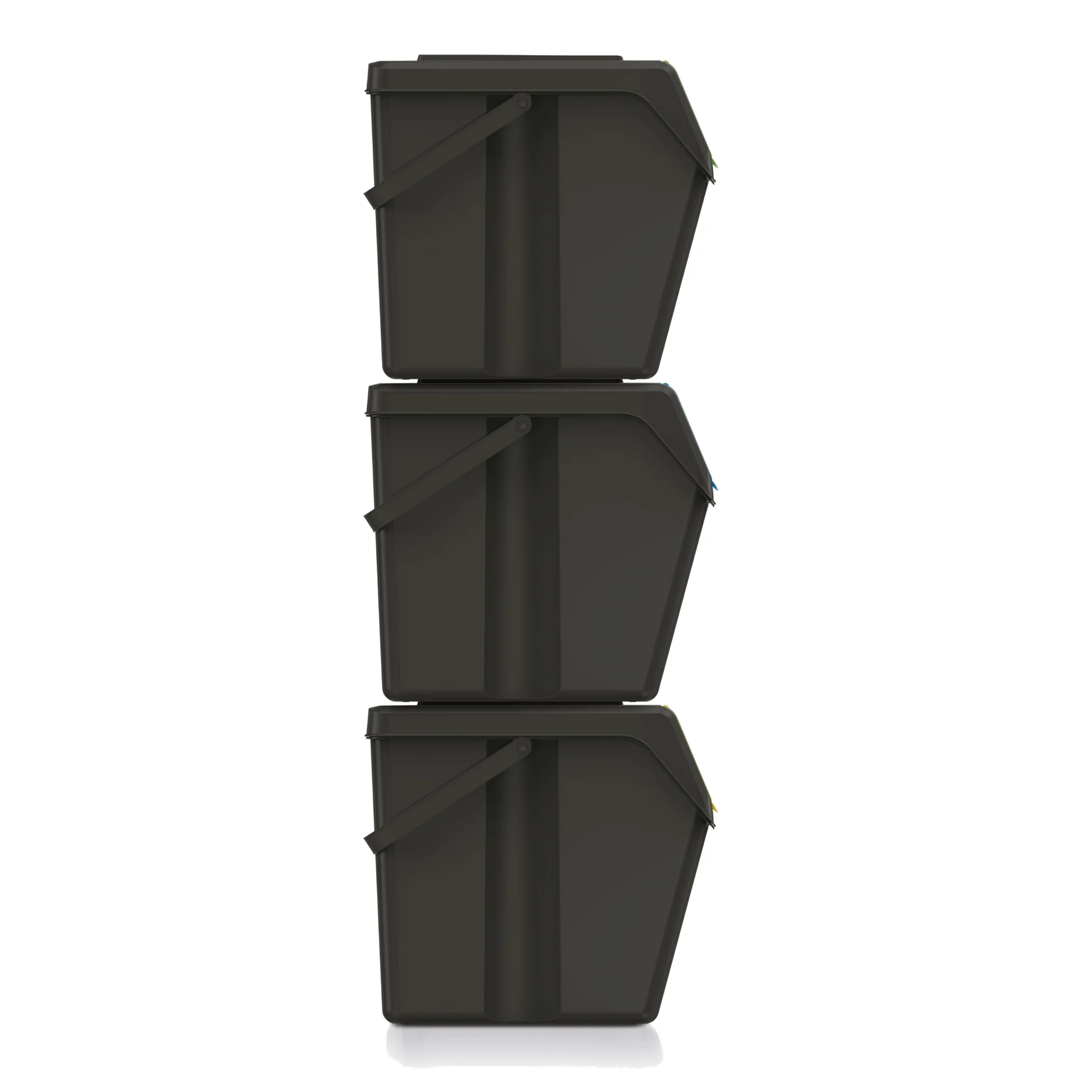 25L SORTIBOX S Waste Separation Bins - Set of 3 - Black - Image 5