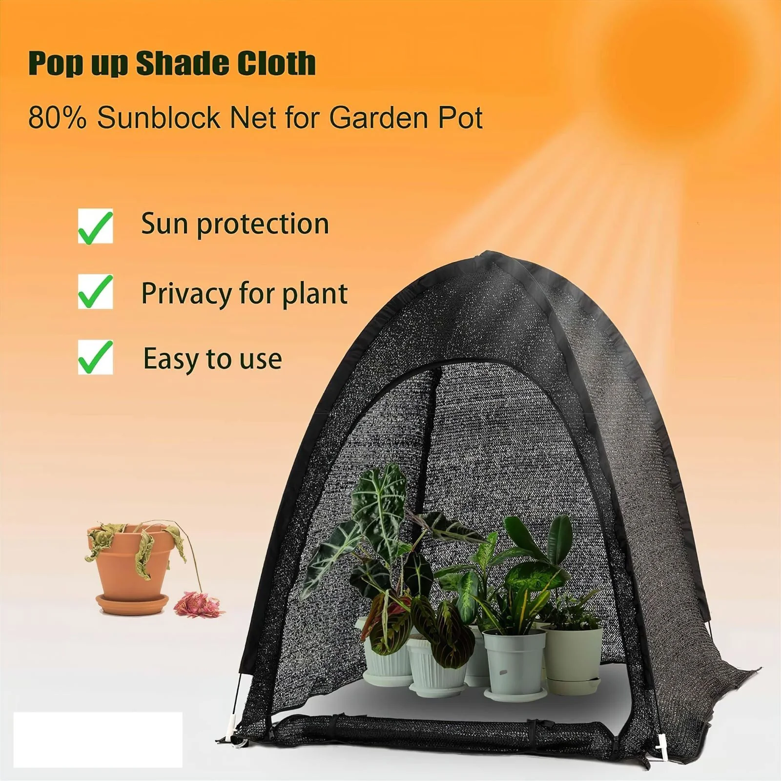 3pk Pop up SHADE Cover - 0.92m2 x 1m High - Image 5