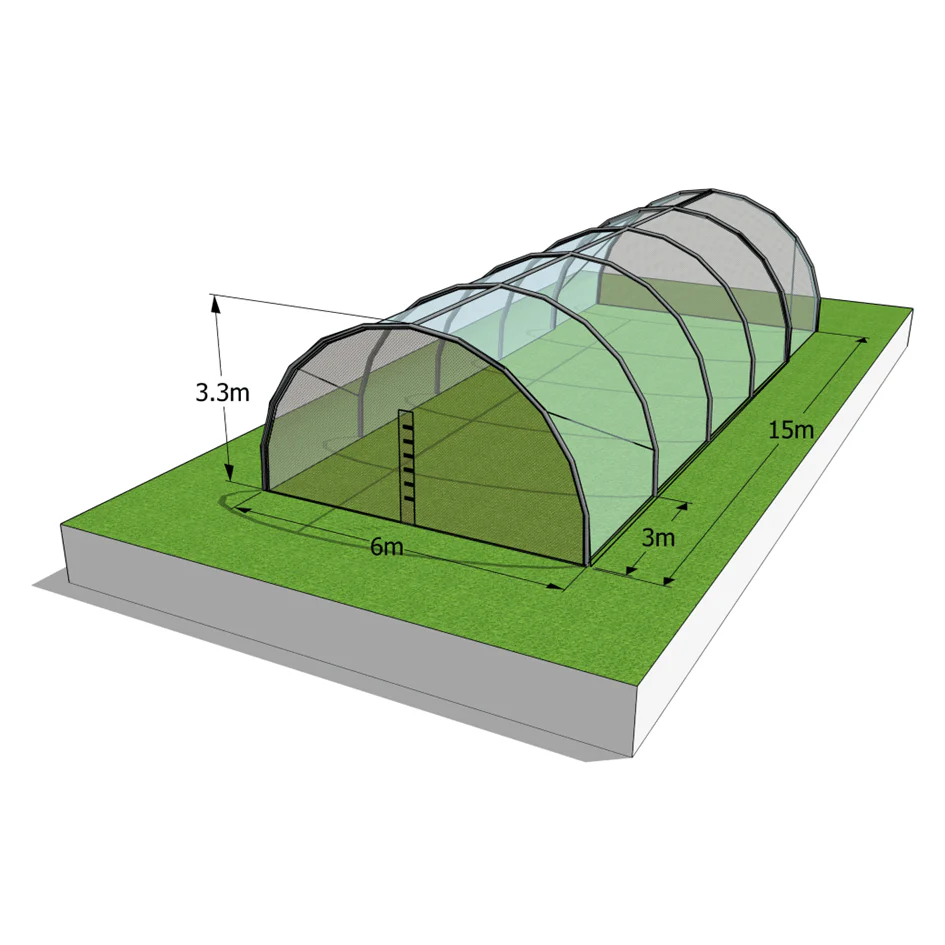 6 x 15m Tunnel Greenhouse with Side Curtains & Ventilation Roof - STK COMPACT - Image 4