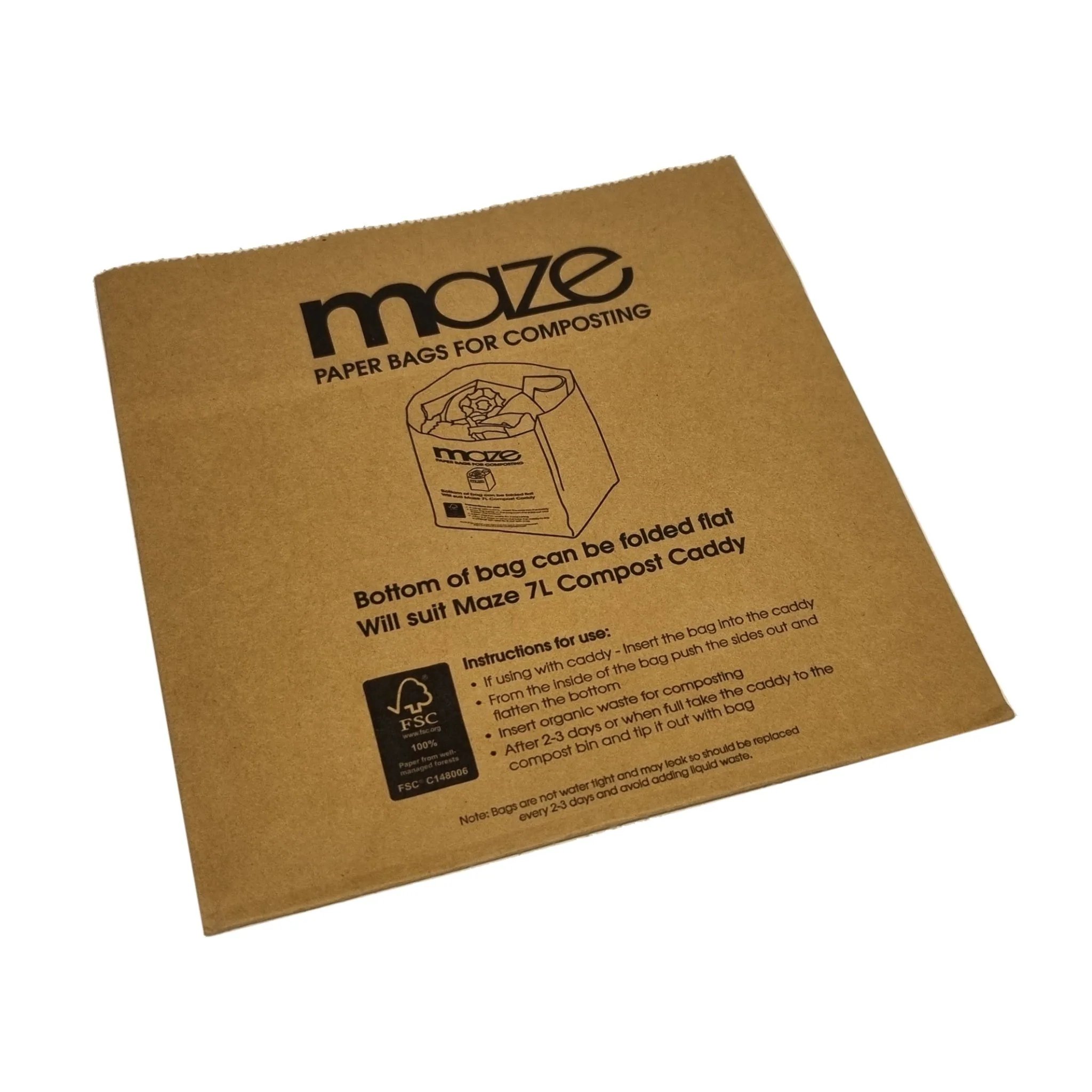 7L Compost Caddy with 10 Paper Bags - Image 6