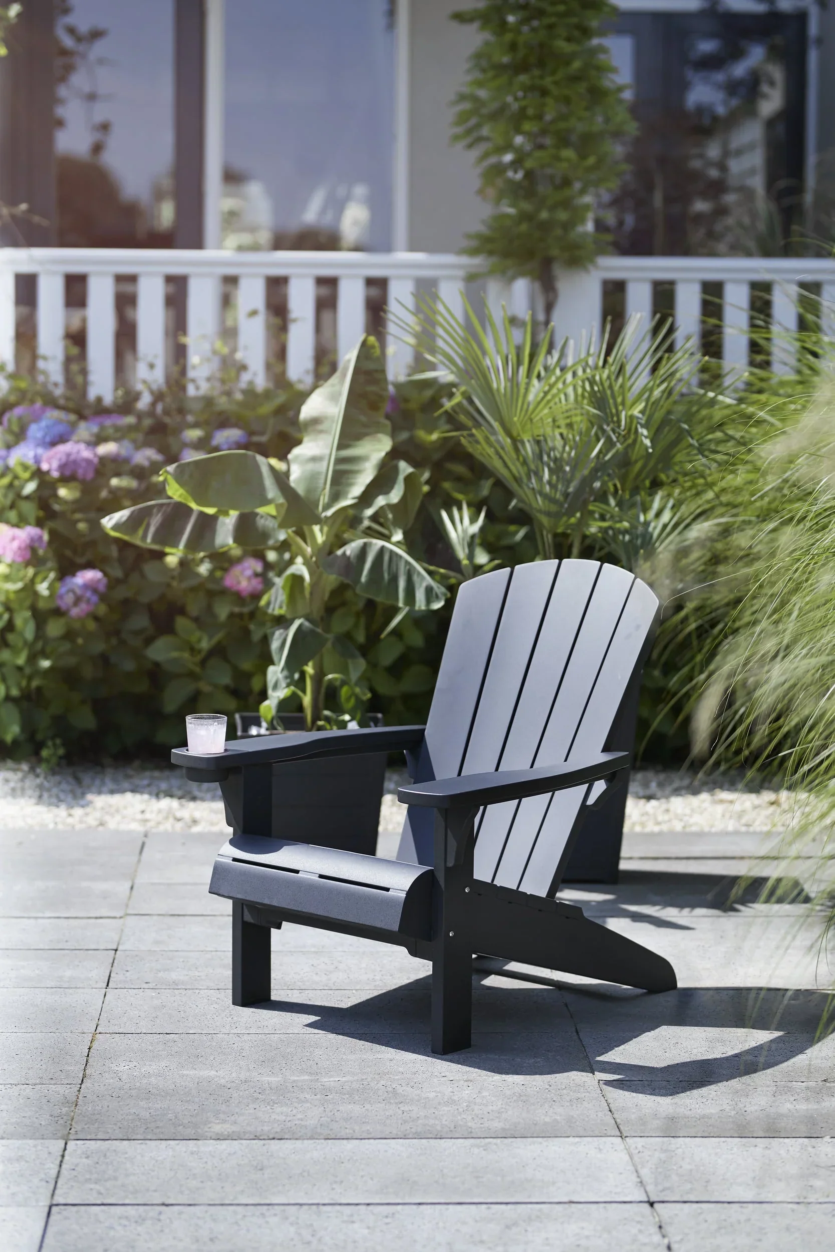 PRE ORDER: APR. - Keter Alpine Adirondack Set with Deluxe Table - Graphite - Image 7