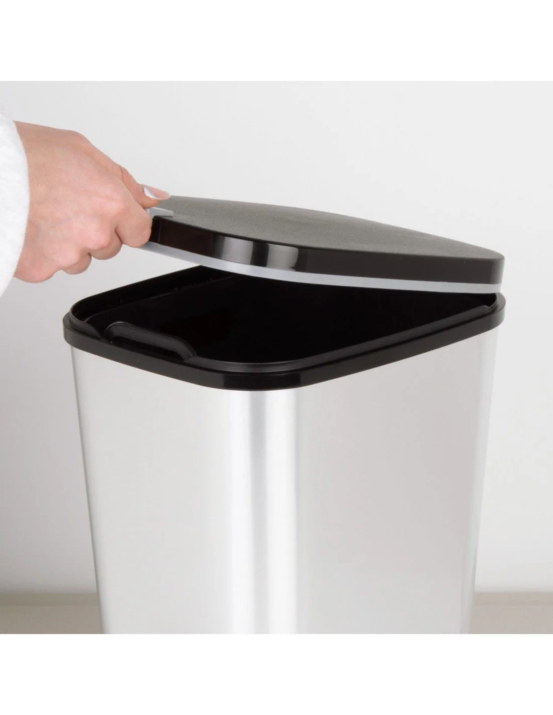 Curver Chic 10L Pedal Bin - Steel Look - Image 5