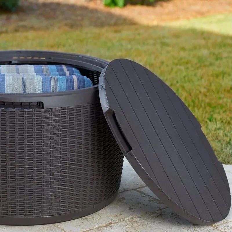 Keter Circa Rattan 140L Storage Box - Grey - Image 12