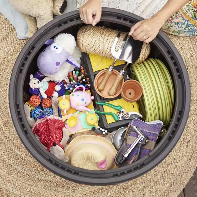 Keter Circa Rattan 140L Storage Box - Grey - Image 13