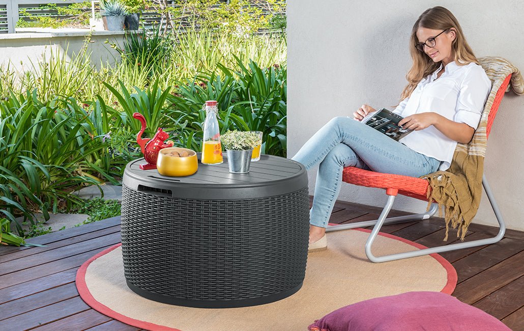 Keter Circa Rattan 140L Storage Box - Grey - Image 5