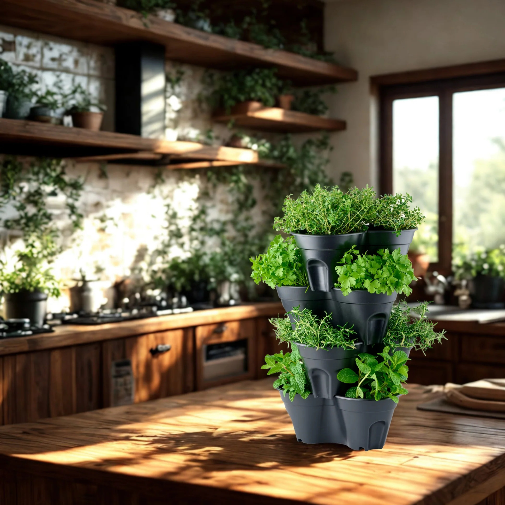 Compact Stackable Planter 4 Pack - Image 9