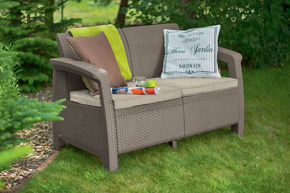 Keter Corfu 4 Seater Lounge Set - Cappuccino - Image 3