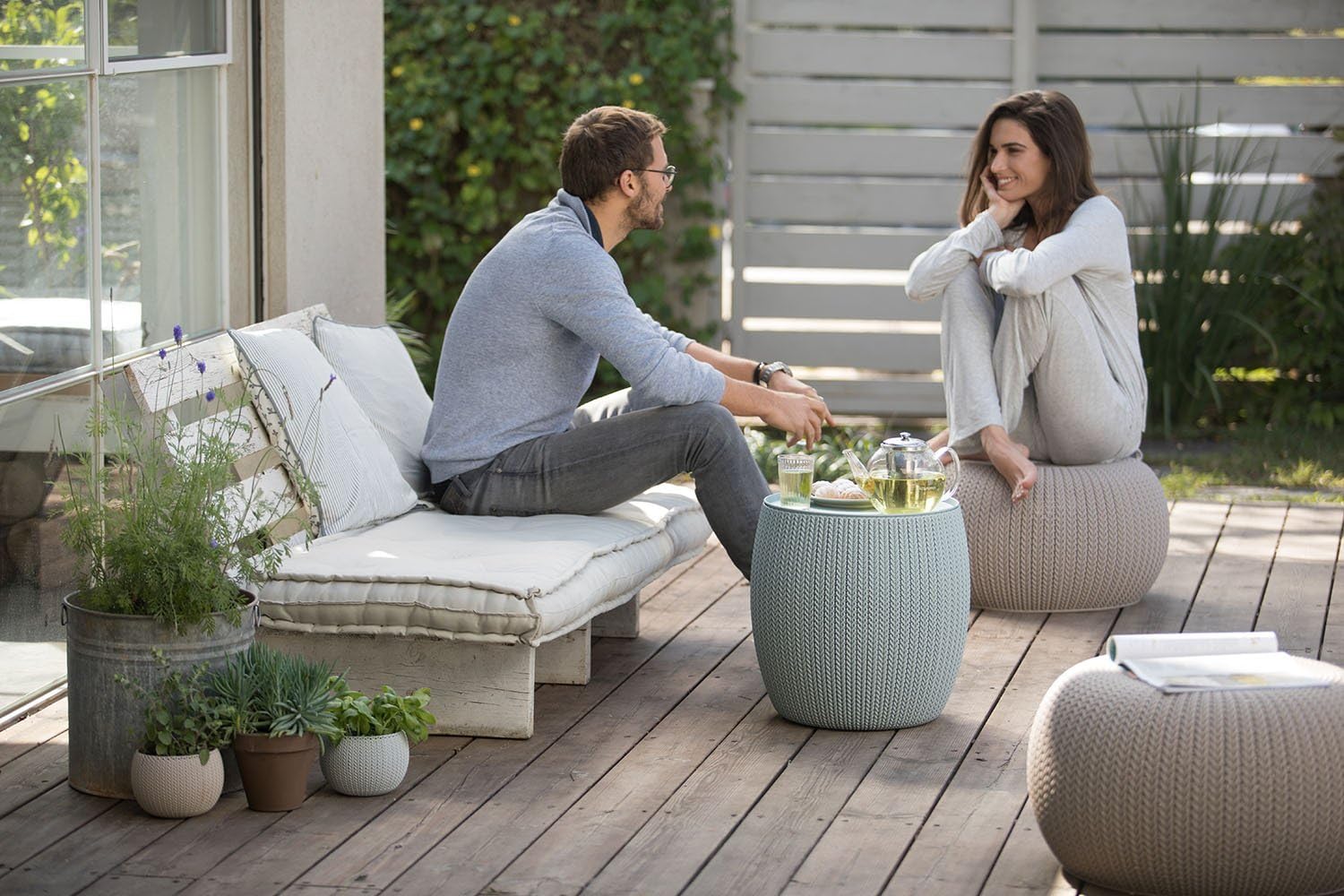 Keter Cozy Urban Balcony Set - Beige - Image 11