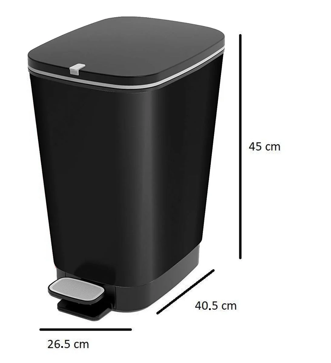 Curver Chic 35L Pedal Bin - Black - Image 3