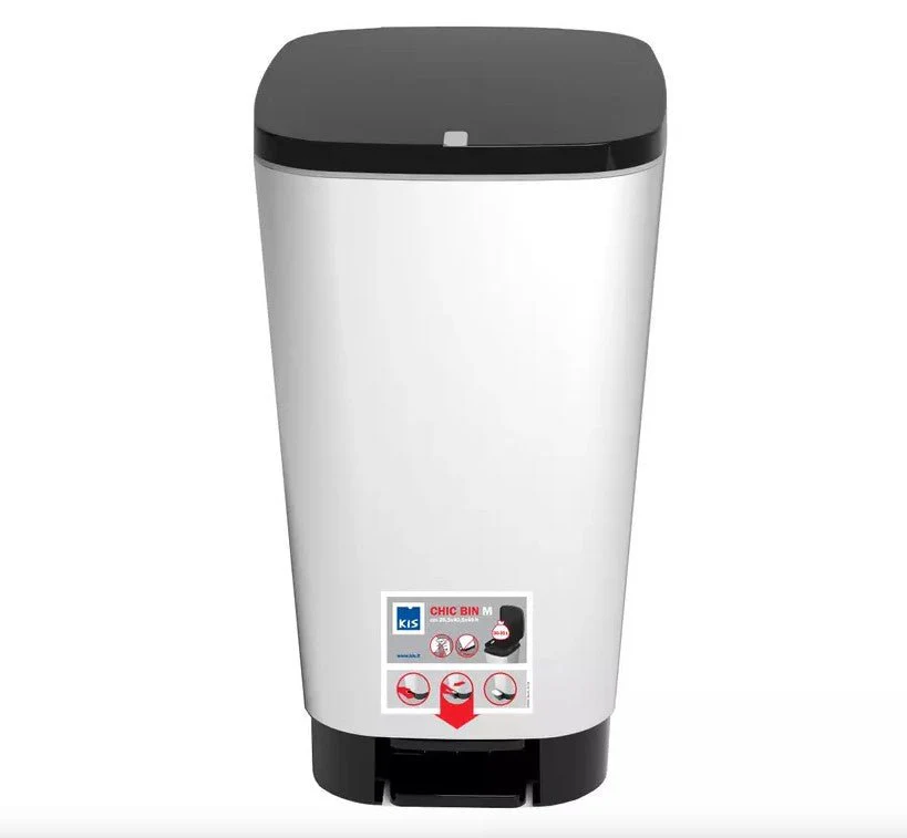 Curver Chic 35L Pedal Bin  - Steel Look - Image 16