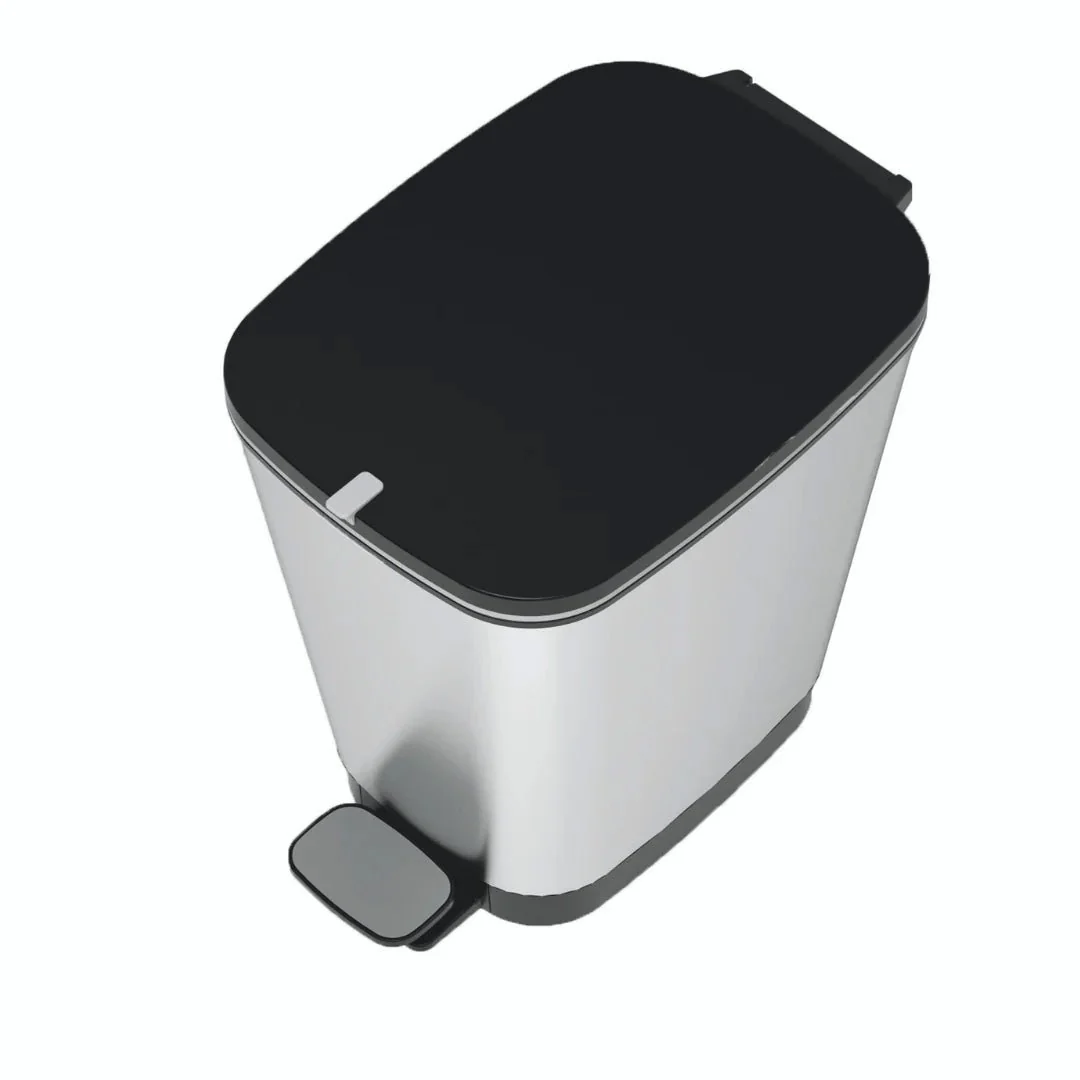 Curver Chic 45L Pedal Bin - Steel Look - Image 13