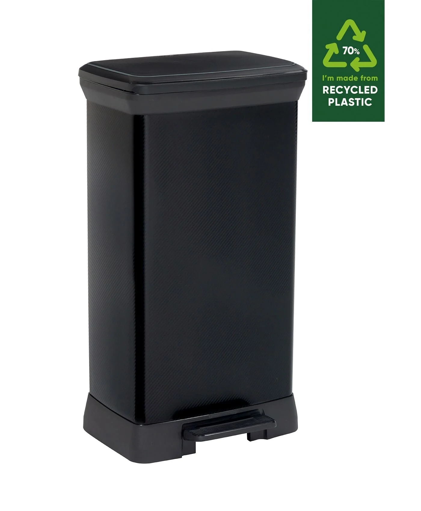 Curver Deco Pedal Bin - 50L - Black - Image 12