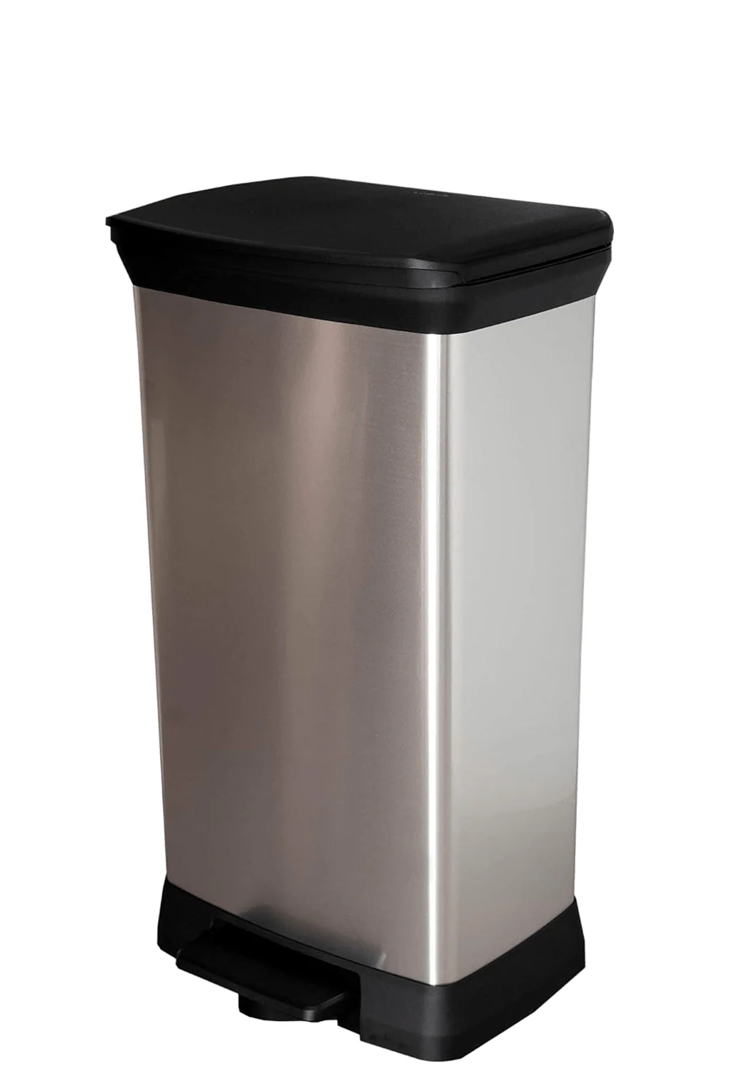Curver Deco Pedal Bin - 50L - Steel Look