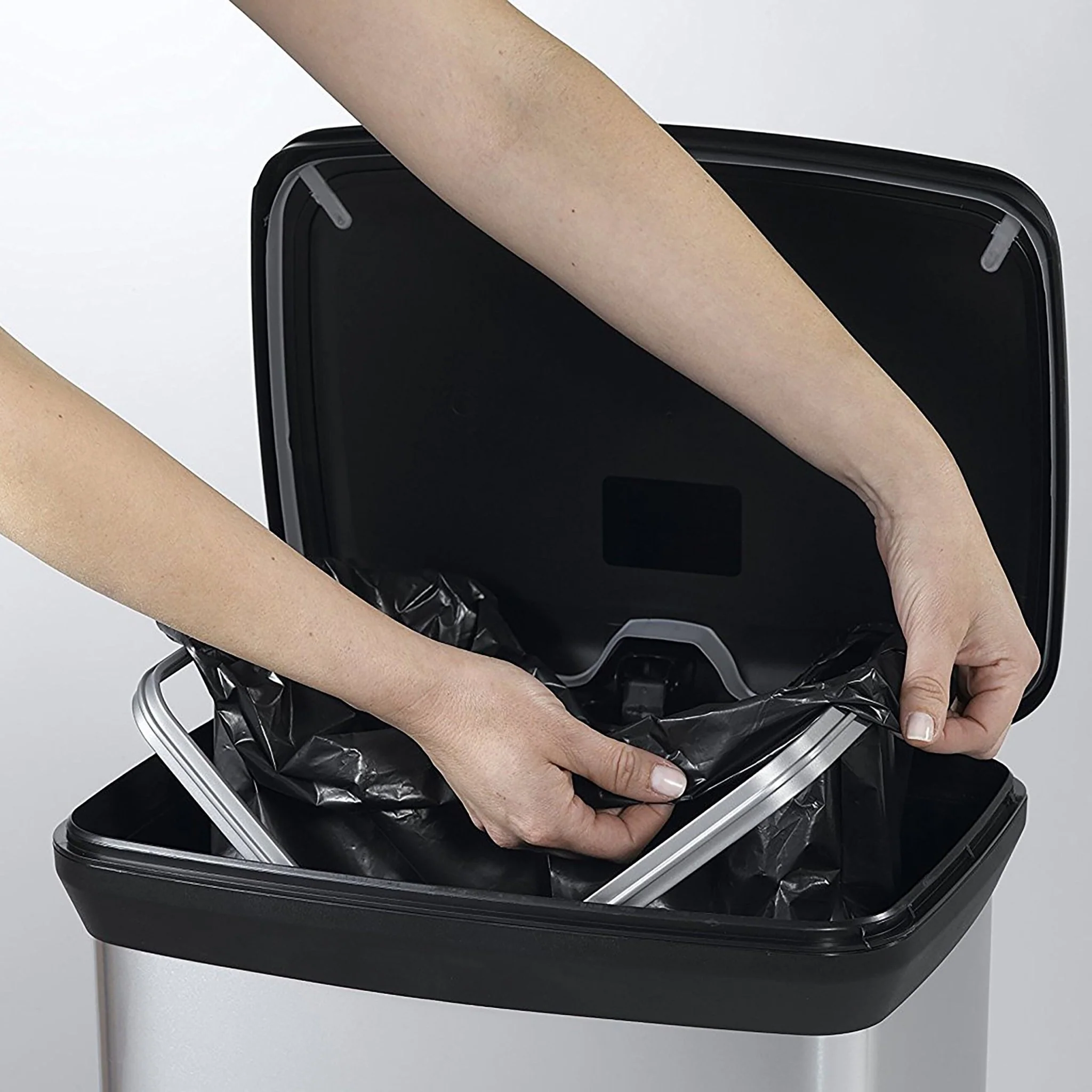 Curver Deco Pedal Bin - 50L - Steel Look - Image 4