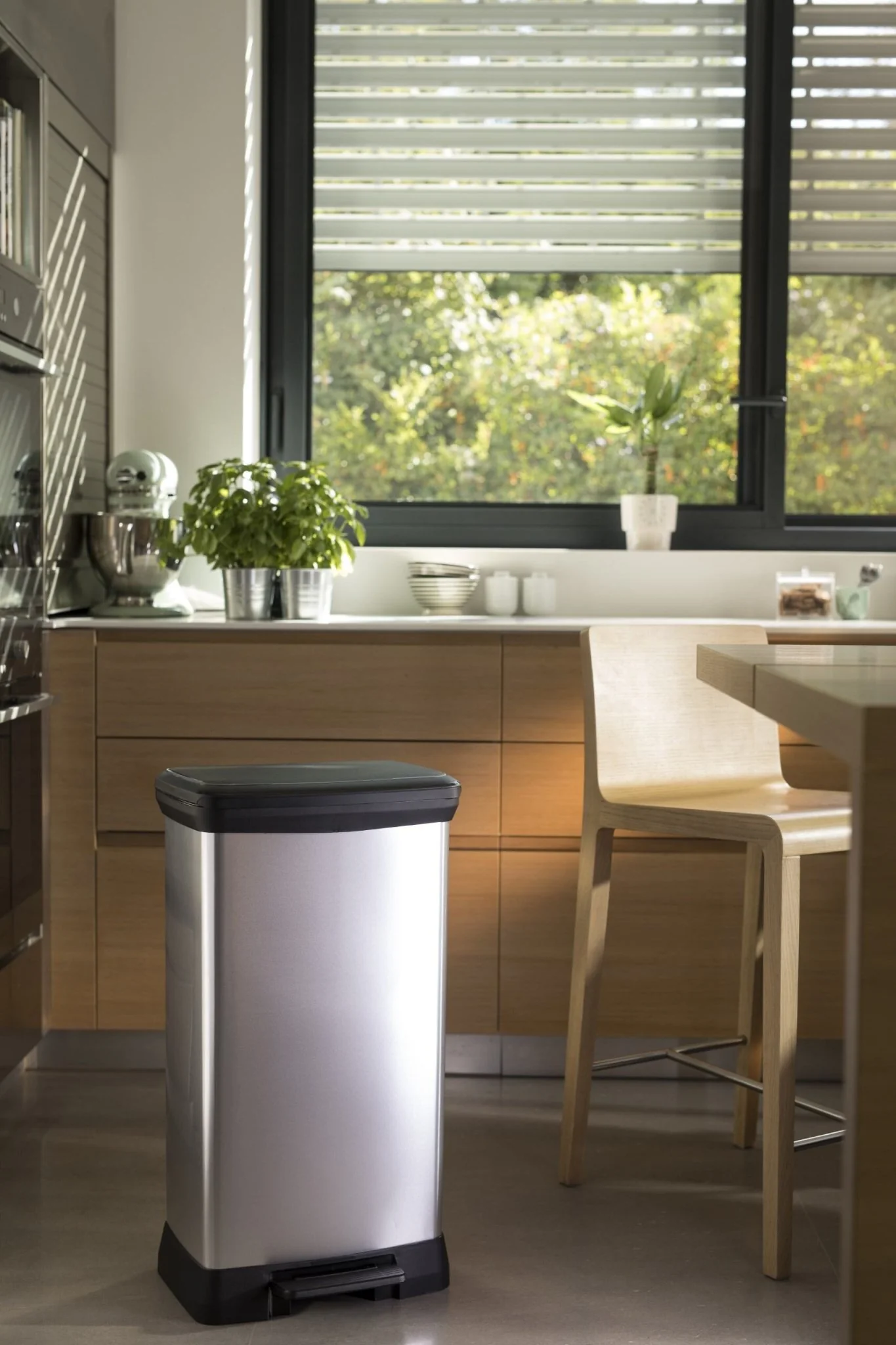 Curver Deco Pedal Bin - 50L - Steel Look - Image 5
