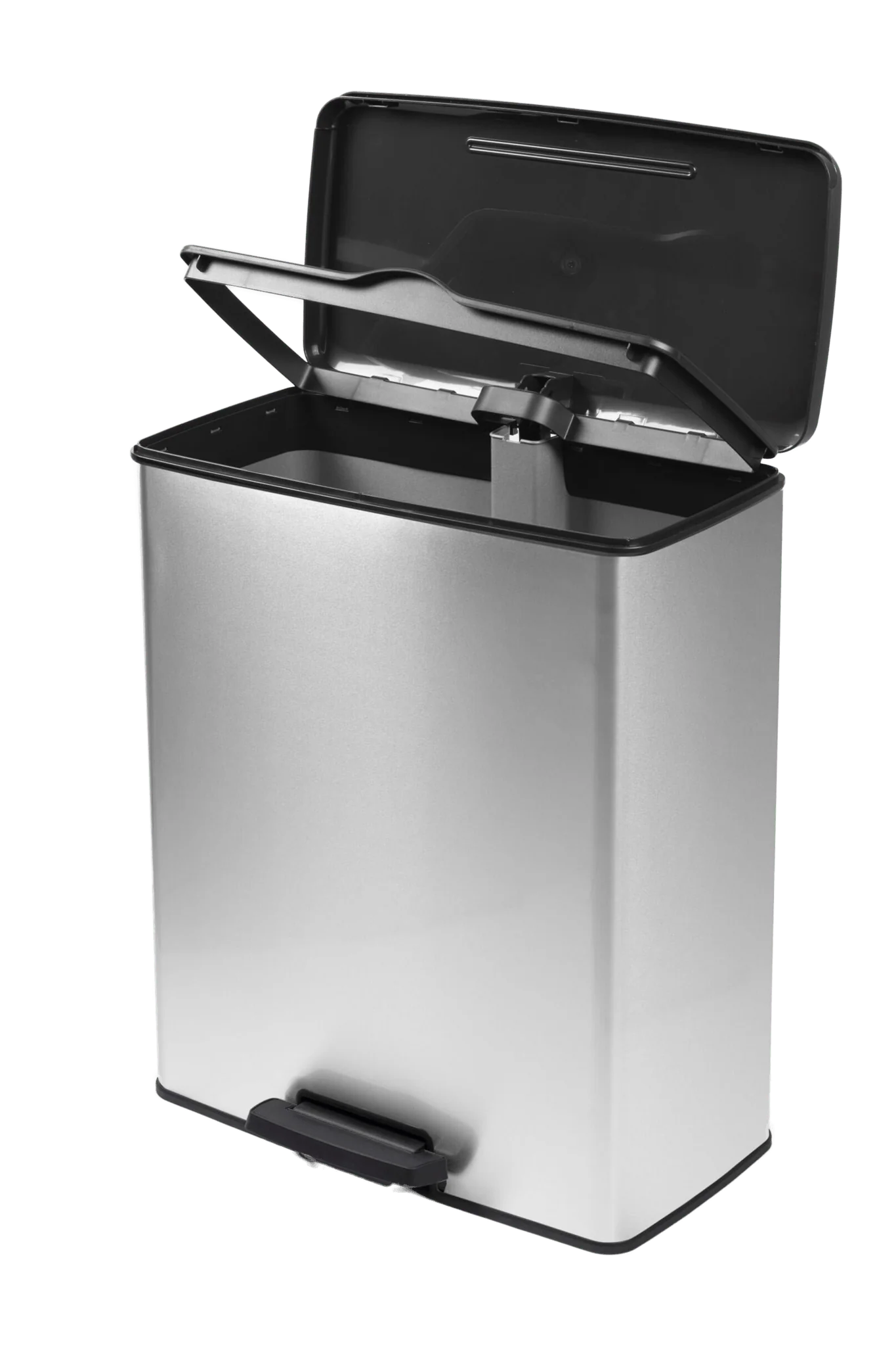 Curver Deco Pedal Bin - 65L - Steel Look