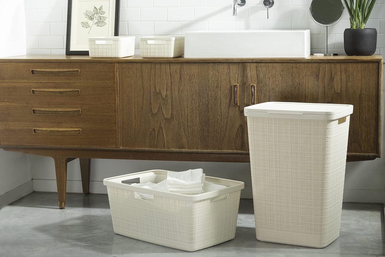 Curver Jute Laundry Hamper - Image 5