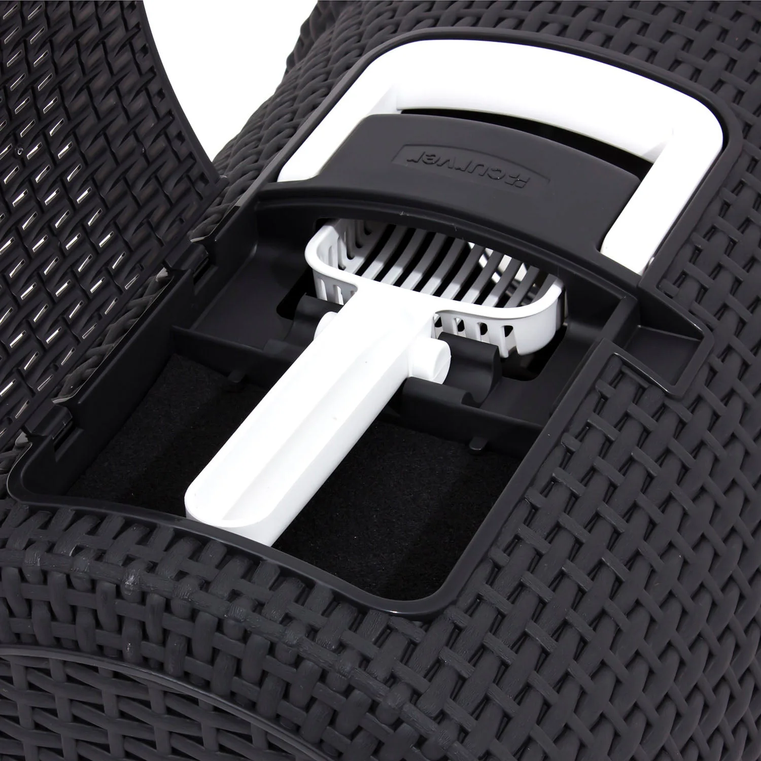 Curver Rattan Style Cat Litter Box - Graphite - Image 7