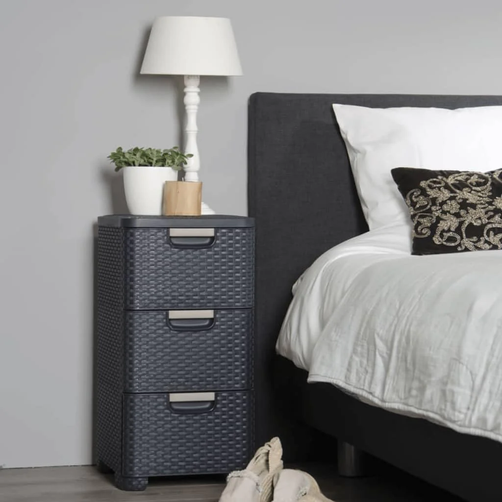 Curver Style Storage 3 Drawer Set - Grey (14L) - Image 6