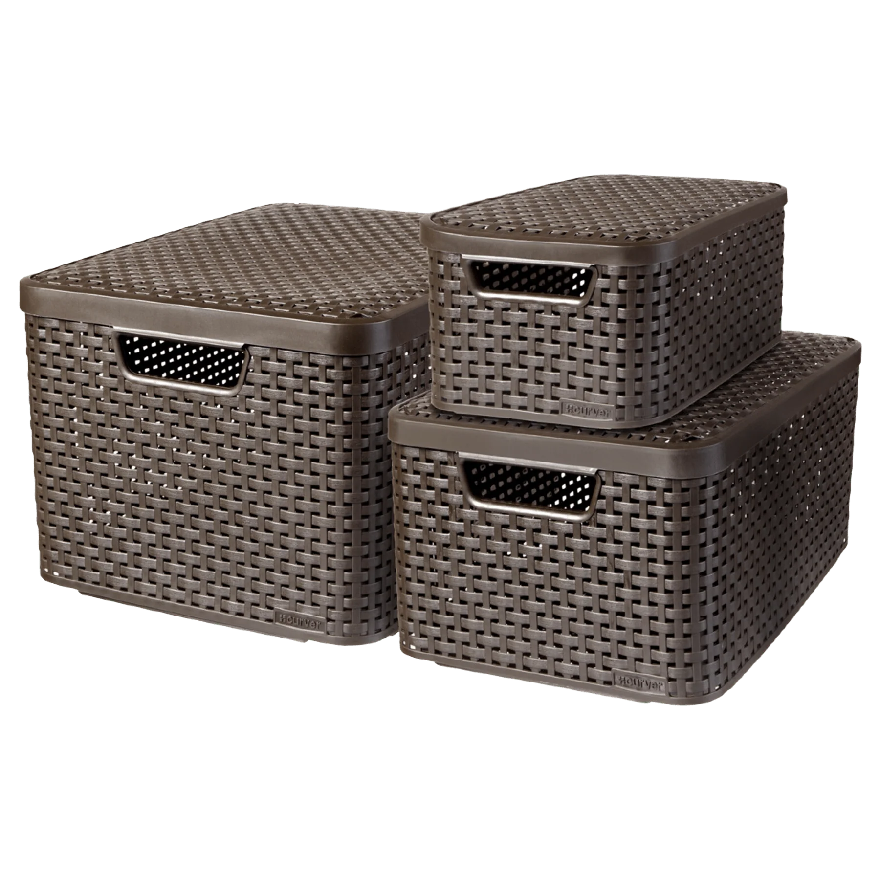 Curver Style Storage Box Set (S+M+L) - Brown