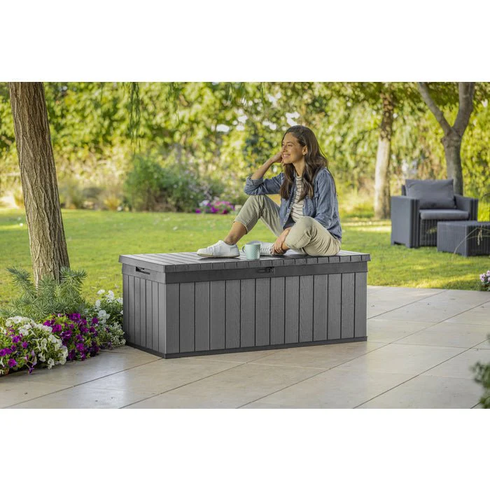 Keter Darwin 380L Storage Box - Grey - Image 11