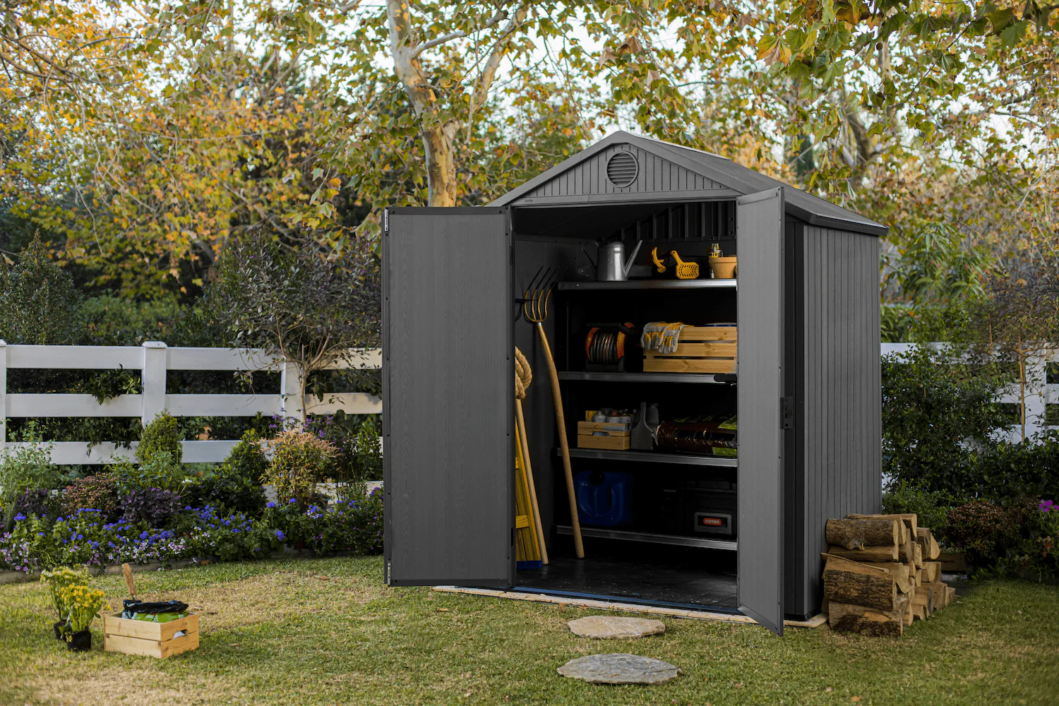 Keter Darwin 6x4 Garden Shed - Grey  (1.9 x 1.2m) - Image 9