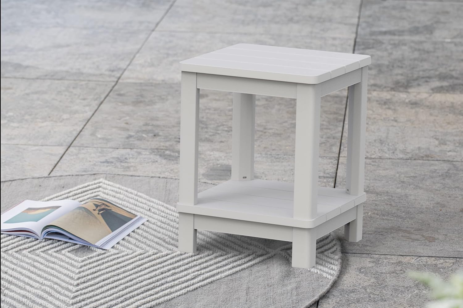 Keter Deluxe Side Table - White - Image 4