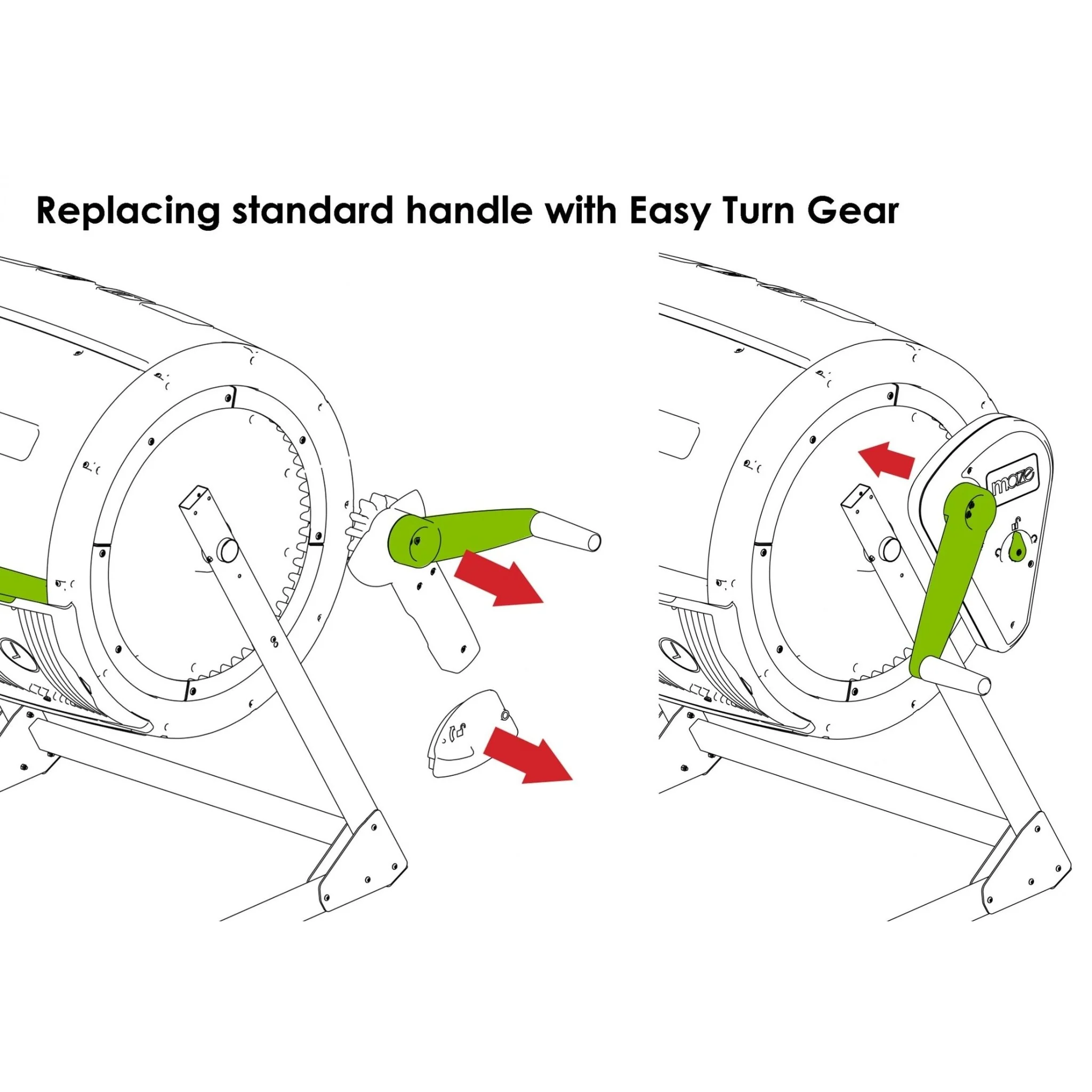 PRE ORDER: MAY. - EASY-TURN Gear for 245L Tumbler - Image 5