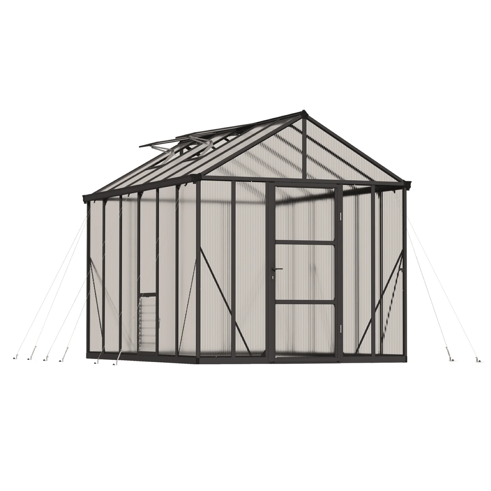 PRE ORDER: MAY. - GLORY 8' x 12' Premium Greenhouse - Grey Frame (2.5m x 3.7m)