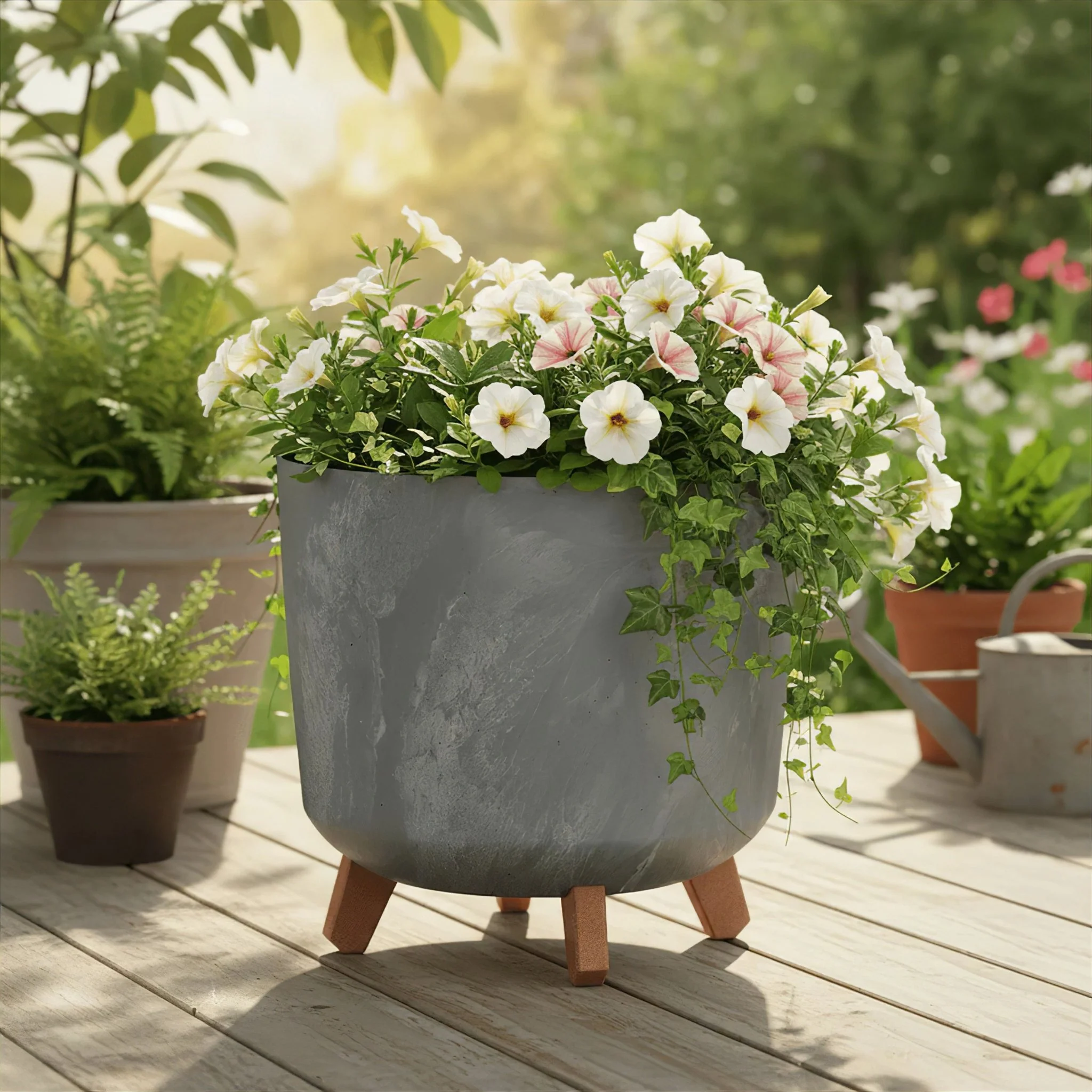 Gracia Tubus Planter 300 - Beton Concrete - Image 5