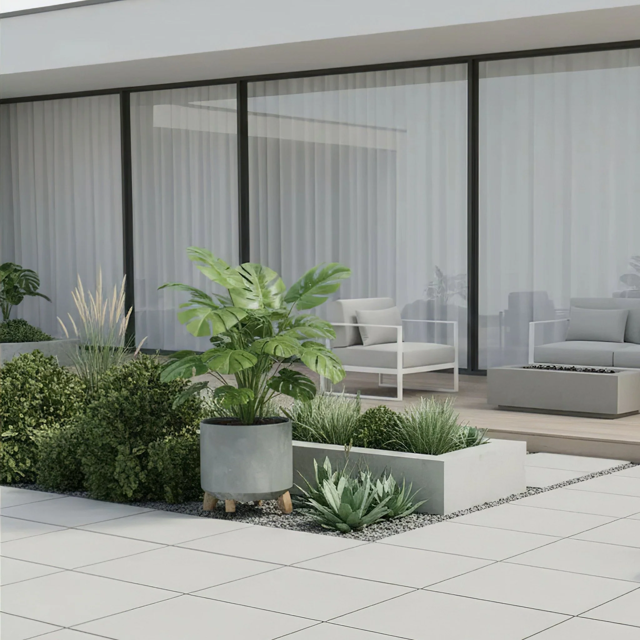 Gracia Tubus Planter 300 - Beton Concrete - Image 7
