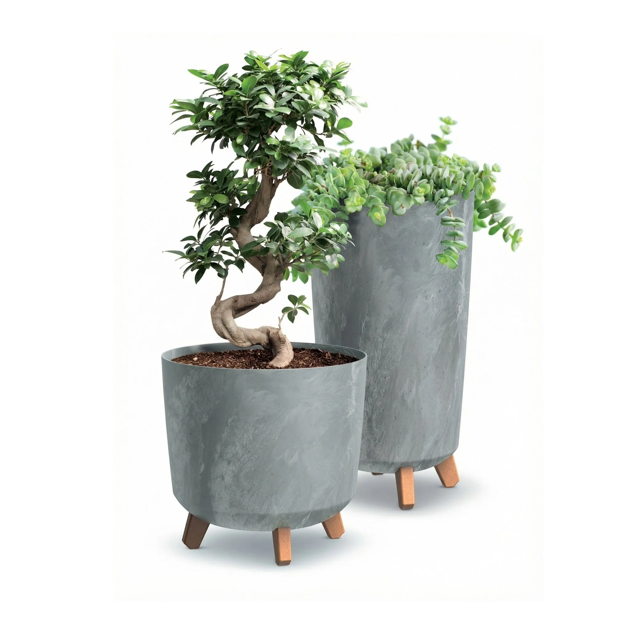 Gracia Tubus Planter 300 - Beton Concrete - Image 4