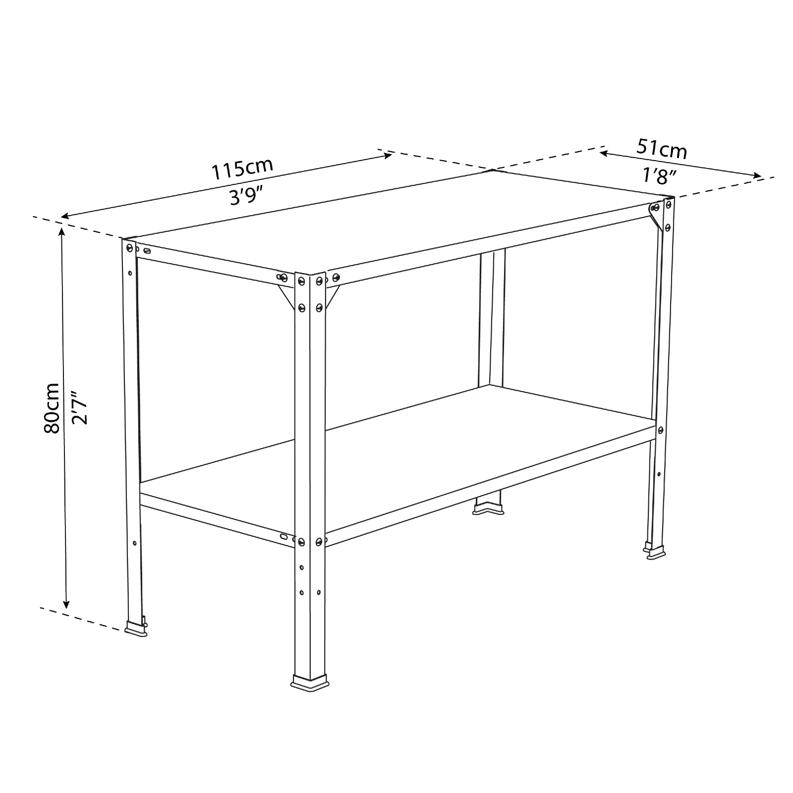 PRE ORDER: APR. - Greenhouse Steel Work Bench - Image 6