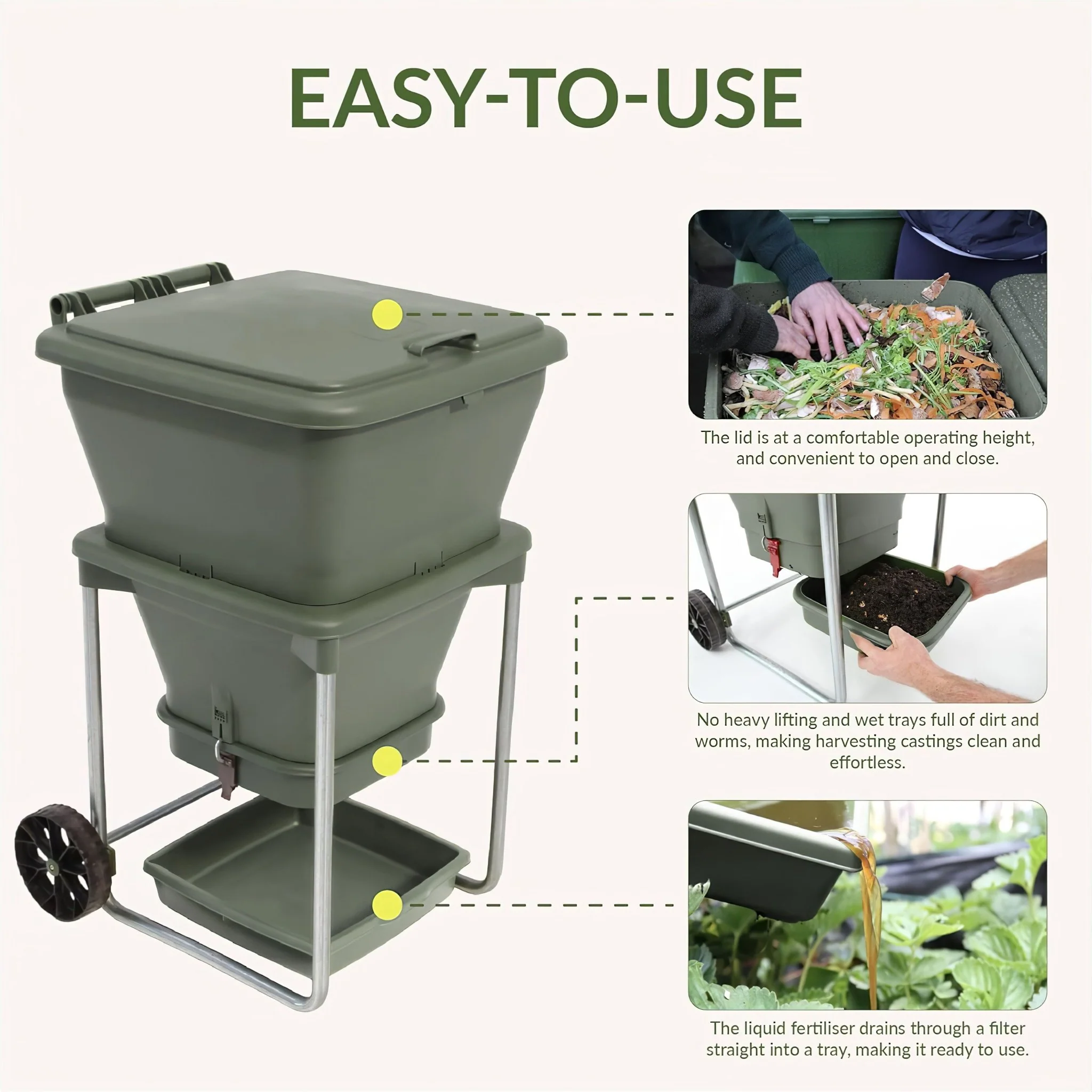 PRE ORDER: MAY - Hungry Bin Worm Farm With 2000 Worms - Image 2