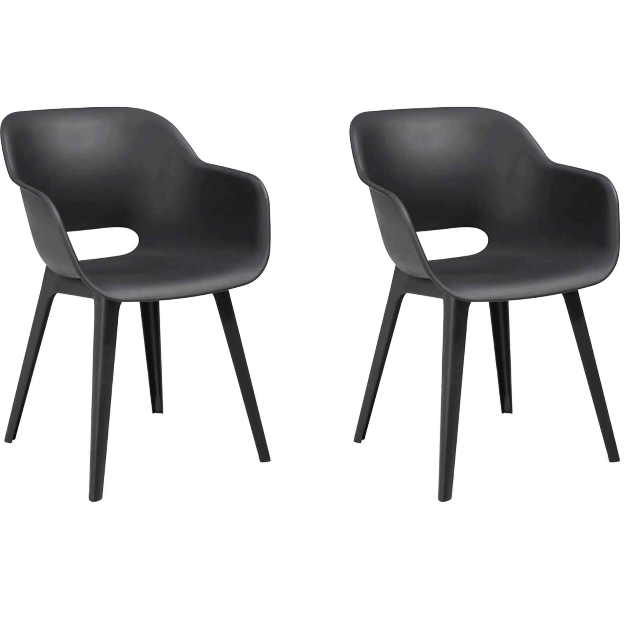 Keter Akola Dining Chair - Graphite -2 PACK - Image 14