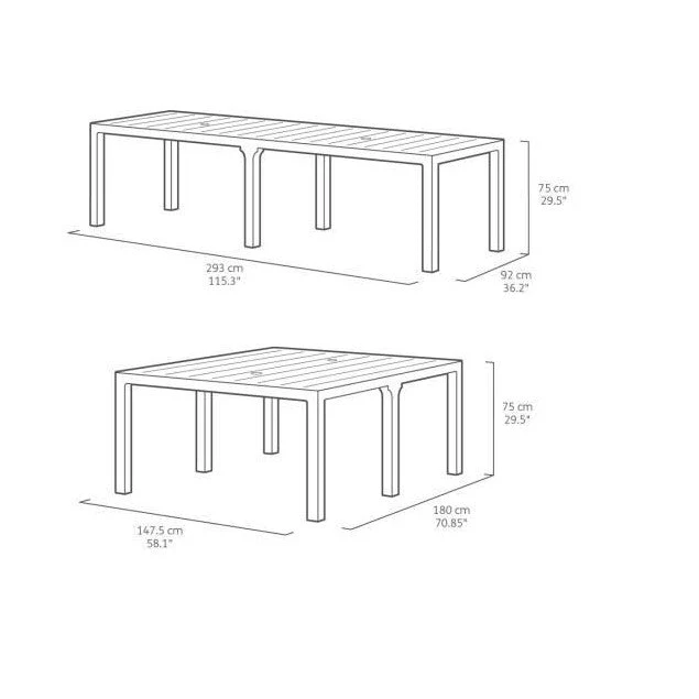 Keter Julie / Roma Double Dining Table - Image 3
