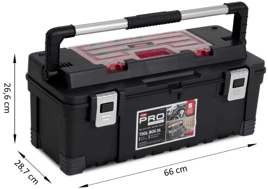 Keter 26" Hawk Tool box with Lid Organizer - Image 3